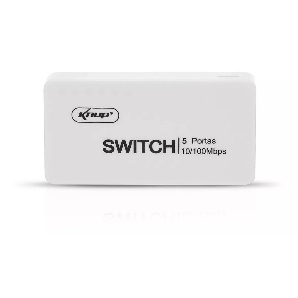 Switch Mini 5 Portas Hub Cabo Rede Ethernet 10/100mbps Auto - detalhe