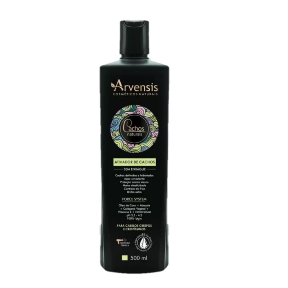 Arvensis  Cachos Naturais Crespos e Crespíssimos - Ativador de Cachos 500ml em Oferta na Shopee