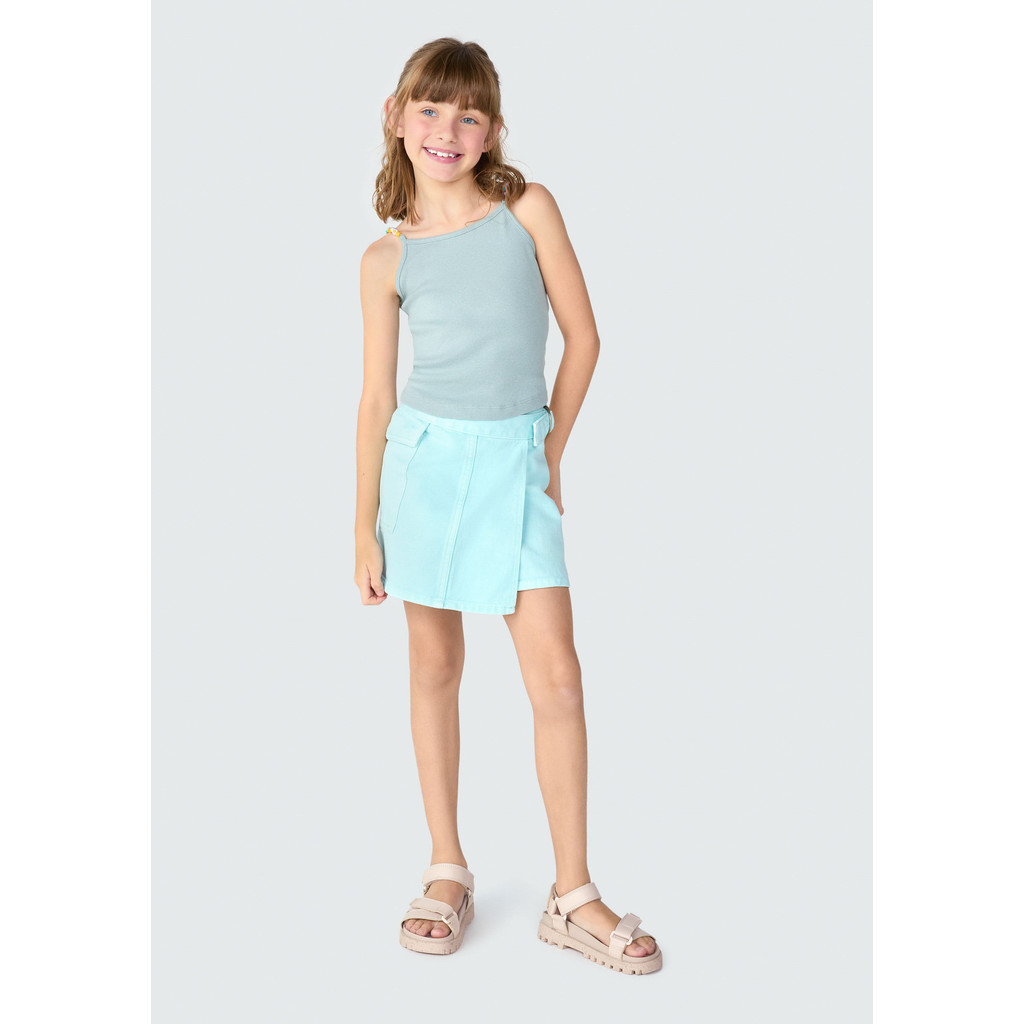 Saia Infantil Em Sarja Transpassada Hering Kids