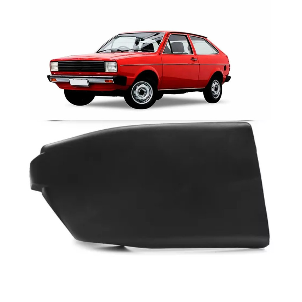 PONTEIRA POLAINA DIANTEIRA PARA CHOQUE GOL 1980 1981 1982 1983 PRETO ESQUERDA