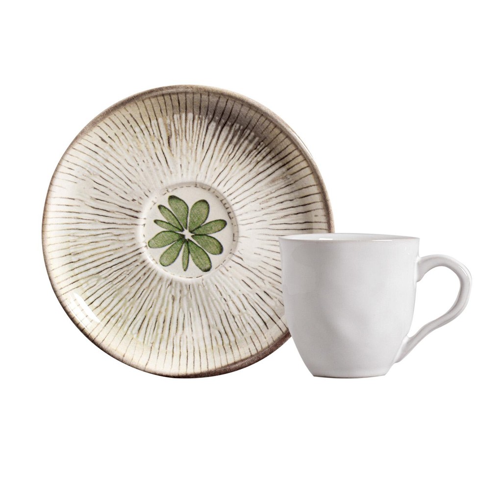 Conjunto com 6 Xícaras De Chá Orgânico 170ml com 6 Pires Bio Evergreen em Oferta na Shopee