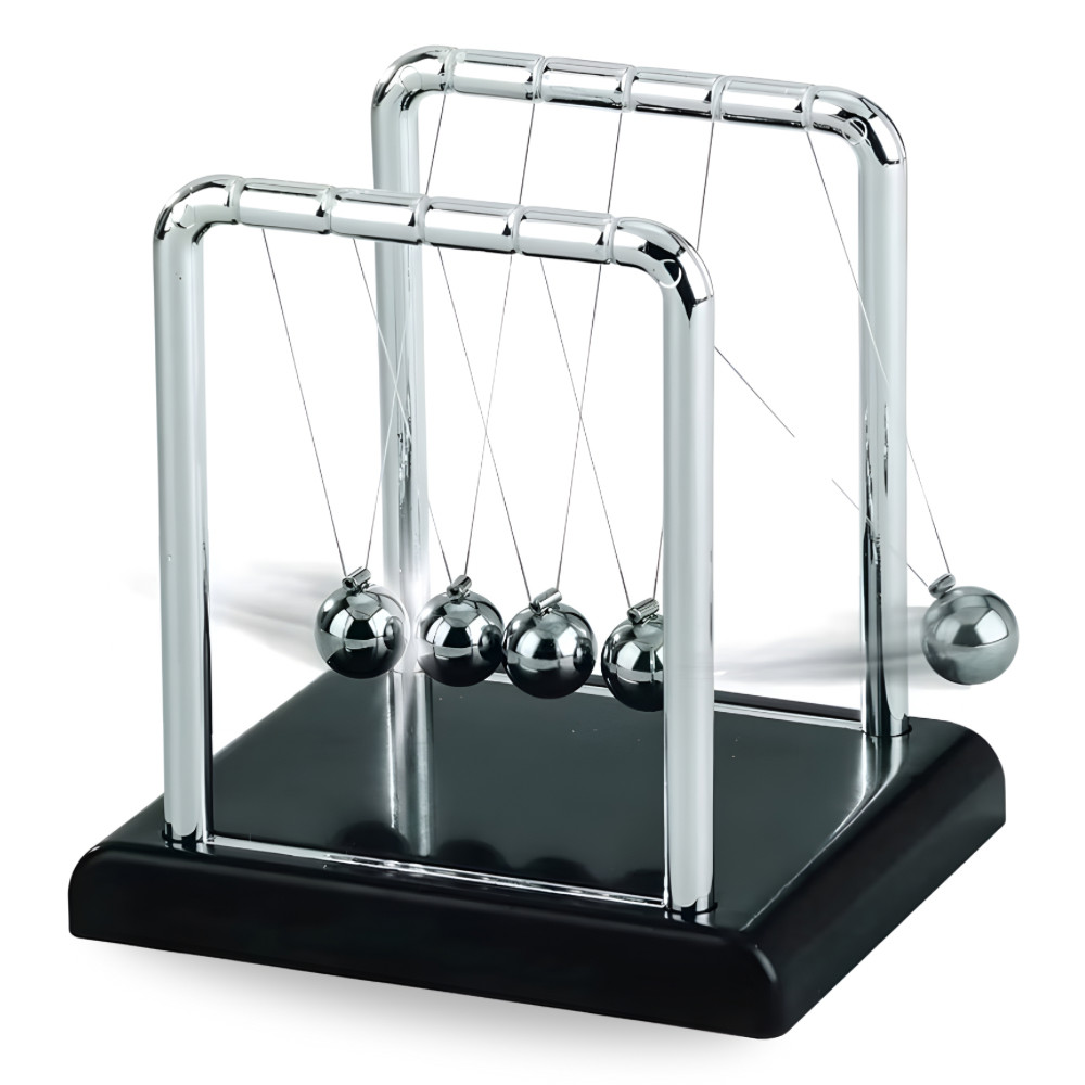 Pêndulo De Newton Grande Pendulo De Mesa Balance Ball De Metal Decoração Enfeite Escritório