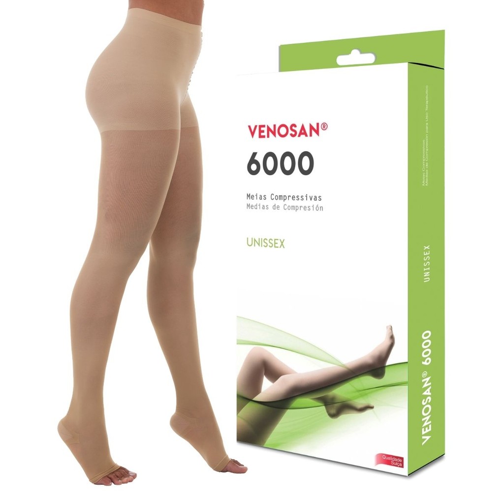 Meia Calça Venosan 6000 Compressão 20-30 mmHg Pé Aberto