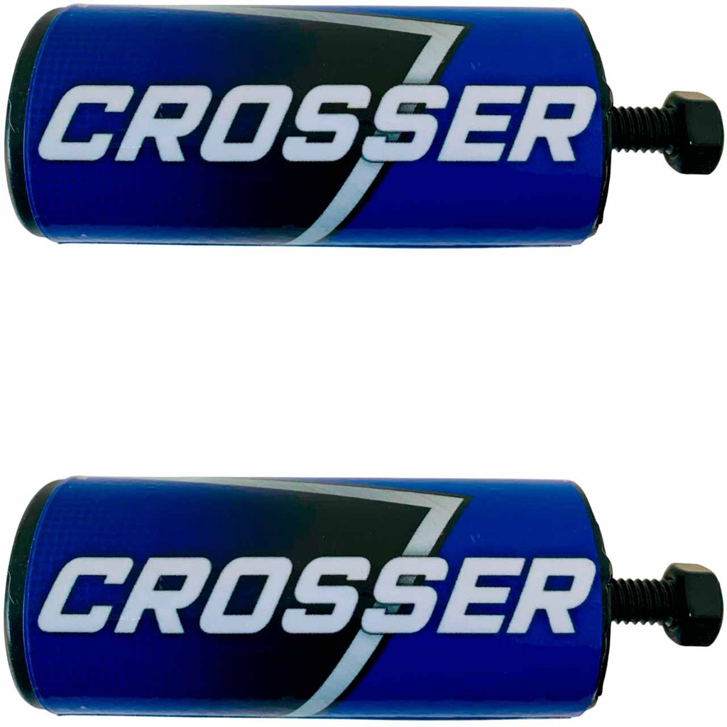 Crosser Tubo Par Slider Protetor Carenagem Motor Tanque Azul Pedal Moto para Mata Cachorro