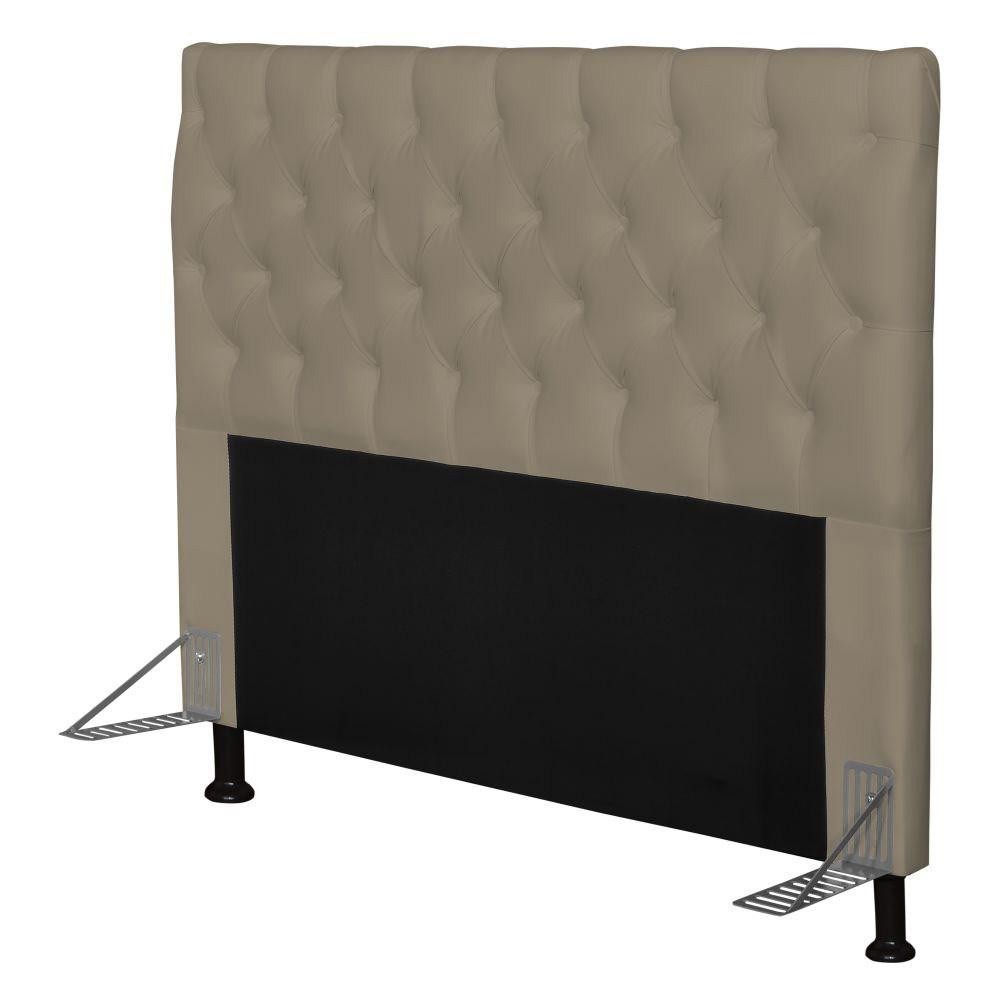 Cabeceira Cama Box Casal Queen 160cm Cristal Sintético Areia - JS Móveis