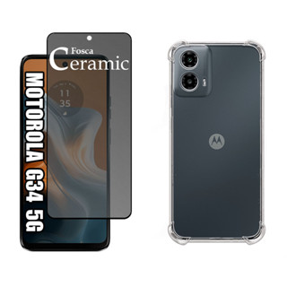 KIT Para Motorola G34 5G Película Fosca Privativa + Capa em Oferta na Shopee
