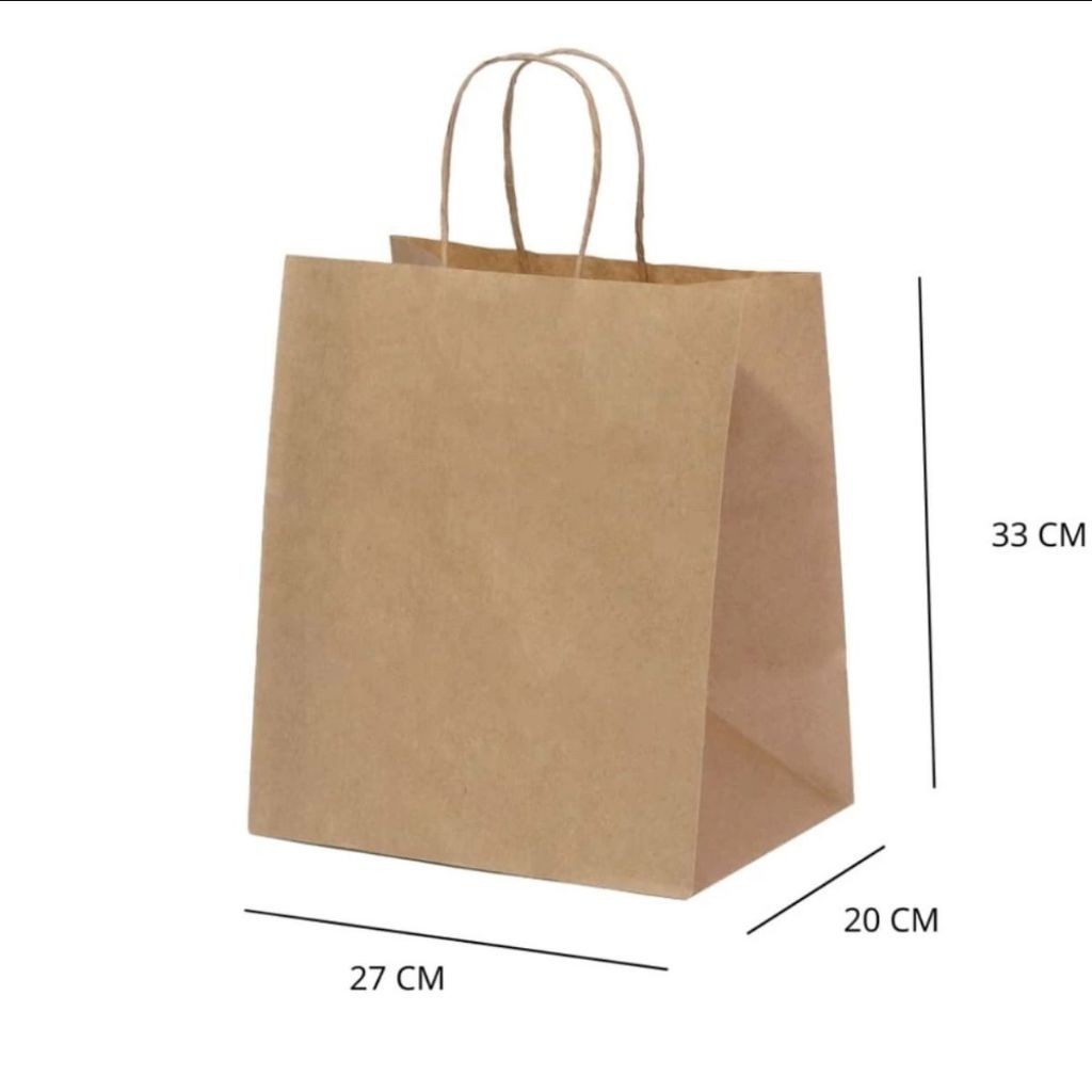 10~50 SACOLAS KRAFT  27 X 20 X 33 - (LC) REF:6284