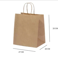 10~50 SACOLAS KRAFT 27 X 20 X 33 - (LC) REF:6284(CHOCO)
