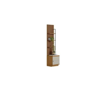 Módulo Lateral 1 Porta 3 Prateleiras Ouro Preto em Oferta na Shopee
