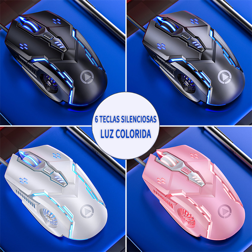 Mouse Para Jogos Com Fio Mouse Gamer Mecânico Mouse De Computador Silencioso E Iluminado Porta USB
