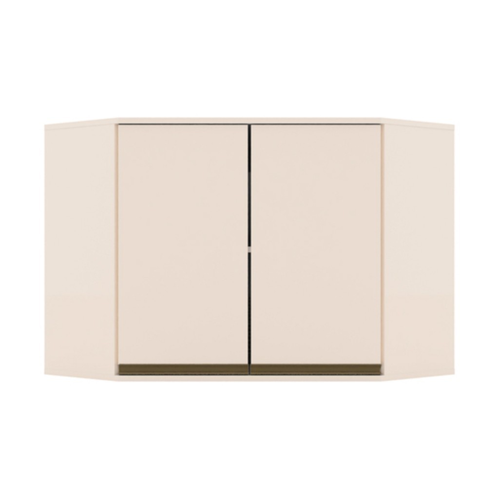 Armário Aéreo Cozinha Canto Oblíquo Connect 2 Portas 100% Mdf Off White - Henn em Oferta na Shopee