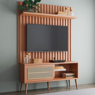 Rack com Painel para TV Até 55 Polegadas 1 Porta 1 Prateleira Freijó Tb324 Jj - Dalla Costa em Oferta na Shopee