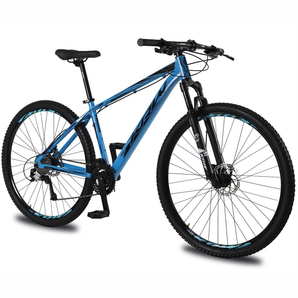 Bicicleta aro 29 KRW Alumínio 27 Velocidades Marchas Freio Hidráulico Suspensão C/ Trava ombro KR6 - Sports & Outdoors