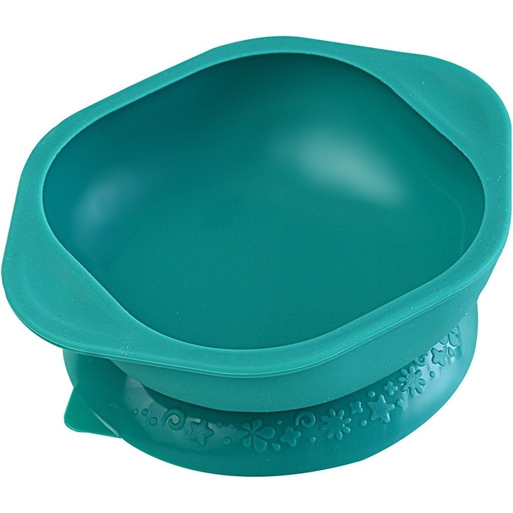TIGELA C/SUCÇÃO VERDE ELEFANTE 12M PRATINHO SILICONE S/ BPA MARCUS E MARCUS BEBE PAPINHA MENINO