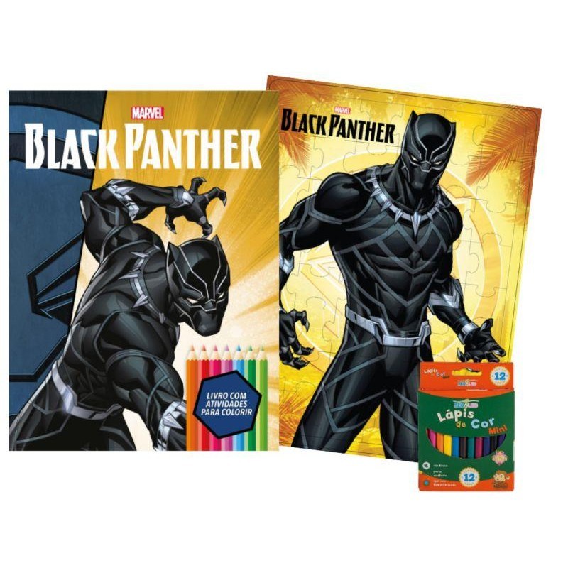 Kit Diversão Marvel - Pantera Negra em Oferta na Shopee