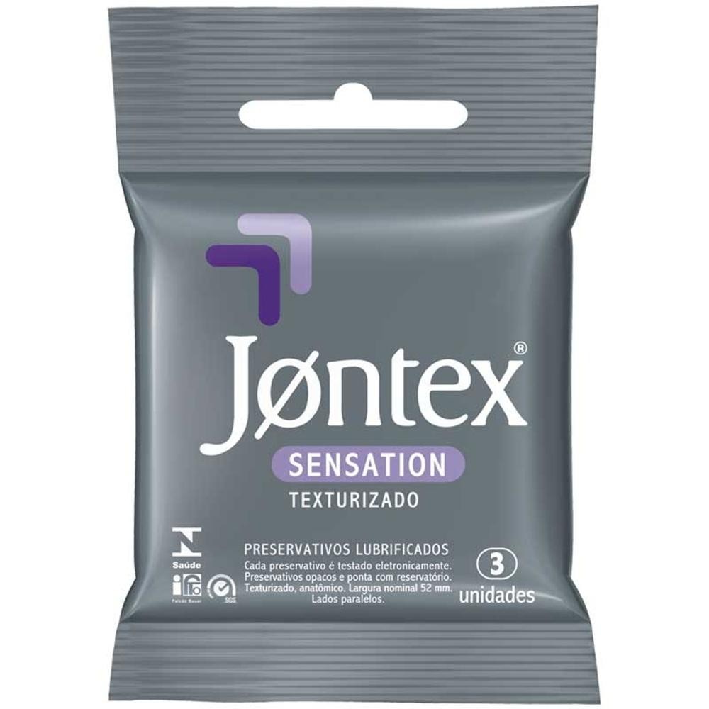 Preservativo Jontex Sensation 3 Unidades em Oferta na Shopee