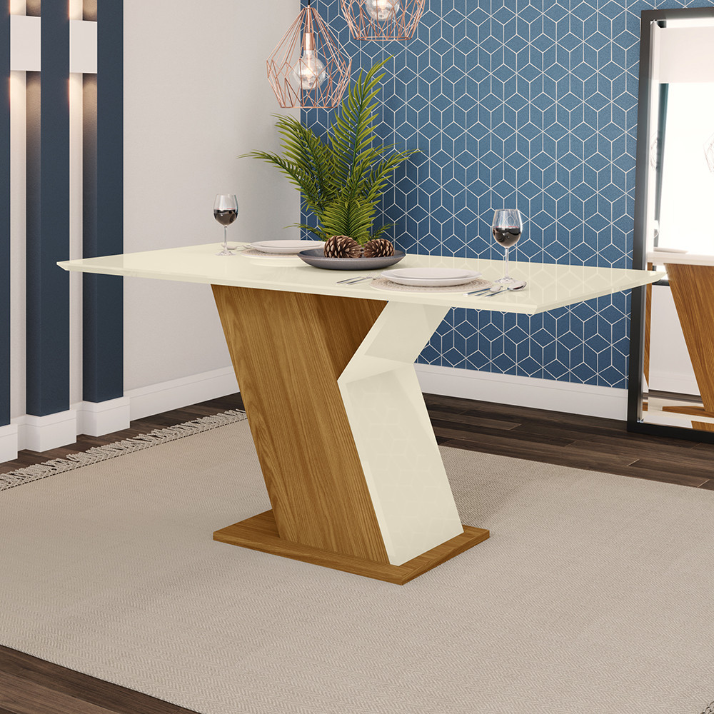 Mesa de Jantar com Tampo em MDF 160cm Kesha Casa 812
