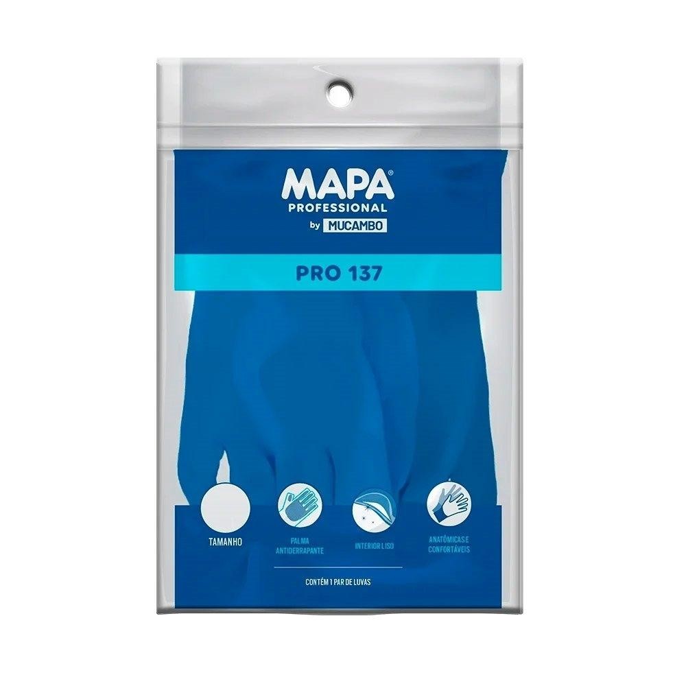 Luva Mucambo 137 Antiderrapante Azul Tamanho M - Embalagem com 10 Pares em Oferta na Shopee