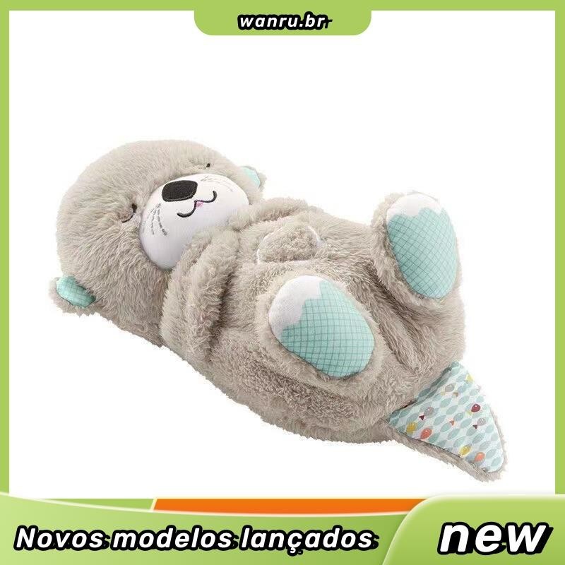 Urso Que Respira Fisher Price Lontras Brinquedos Para Dormir,35cm Brinquedos para Bebés de Respiração Automática, Musical Brinquedos de Pelúcia de Respiração Realista,Koala Musical