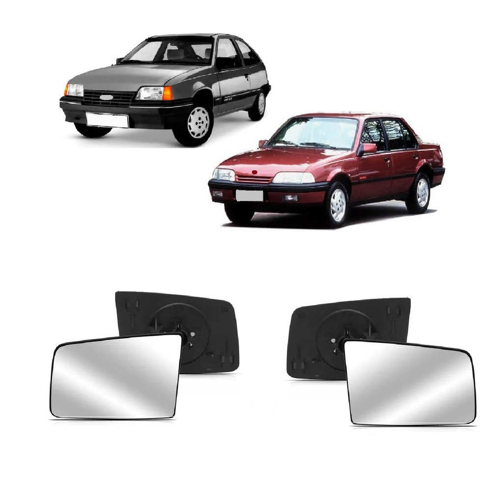Par Lente Retrovisor Monza Tubarao 1994 1995 1996 Com Base