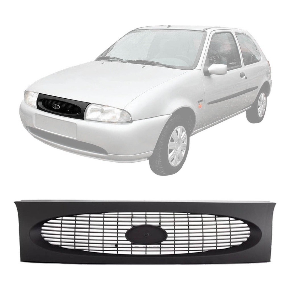 Grade Dianteira Ford Fiesta Street 96 97 98 99 Preto