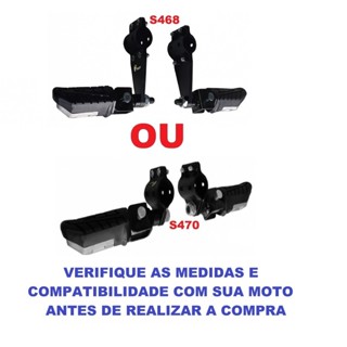 Par de pedaleira descanso apoio p/ pé pedal p/ protetor motor ferro dianteiro em Oferta na Shopee