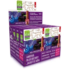 Kit 8 Petisco Stick Fit Spin Pet Sport Amora, Blueberry e Jabuticaba 50g para Cães