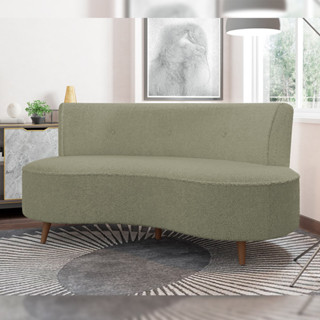 Sofá Chaise Living 2 Lugares 160cm para Sala Istambul K01 Bouclê Verde - Lyam Decor em Oferta na Shopee