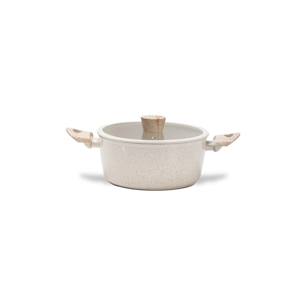 Panela Caçarola de Indução Brinox Ceramic Life Sirius Vanilla - Ø24 cm - 4 Litros -  Com Tampa e Revestimento Cerâmico em Oferta na Shopee