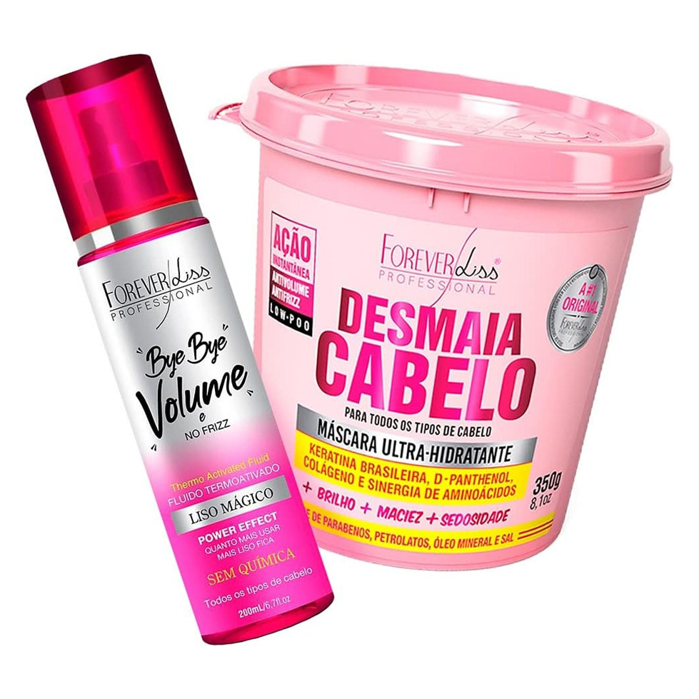 Kit Mascara Desmaia Cabelo e Bye Bye Forever Liss