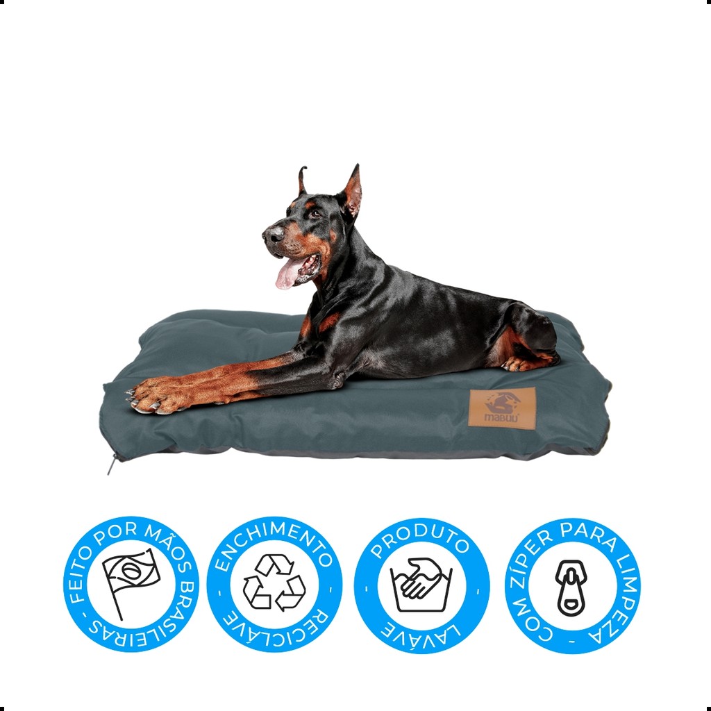 Cama Pet Impermeável Colchonete Fun 60x90 GG - Melhor Preço, Resistente, Lavável e  Capa Removível.