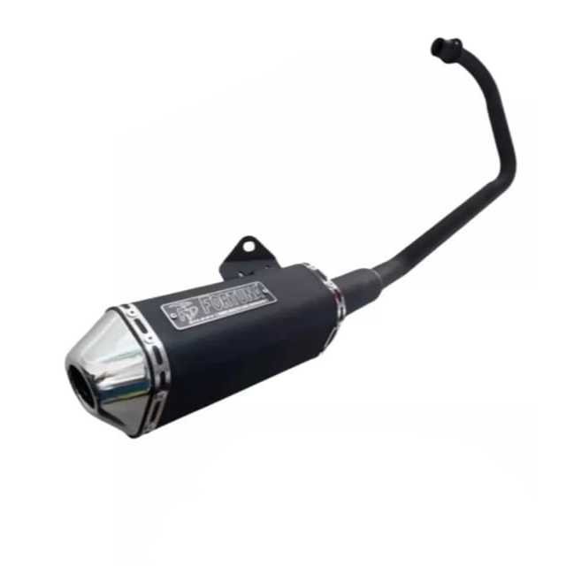 Escapamento Suzuki Dk 150 Cbs 2017-2018-2019-2020-2021 F1 Mini Tri Oval Preto Fortuna