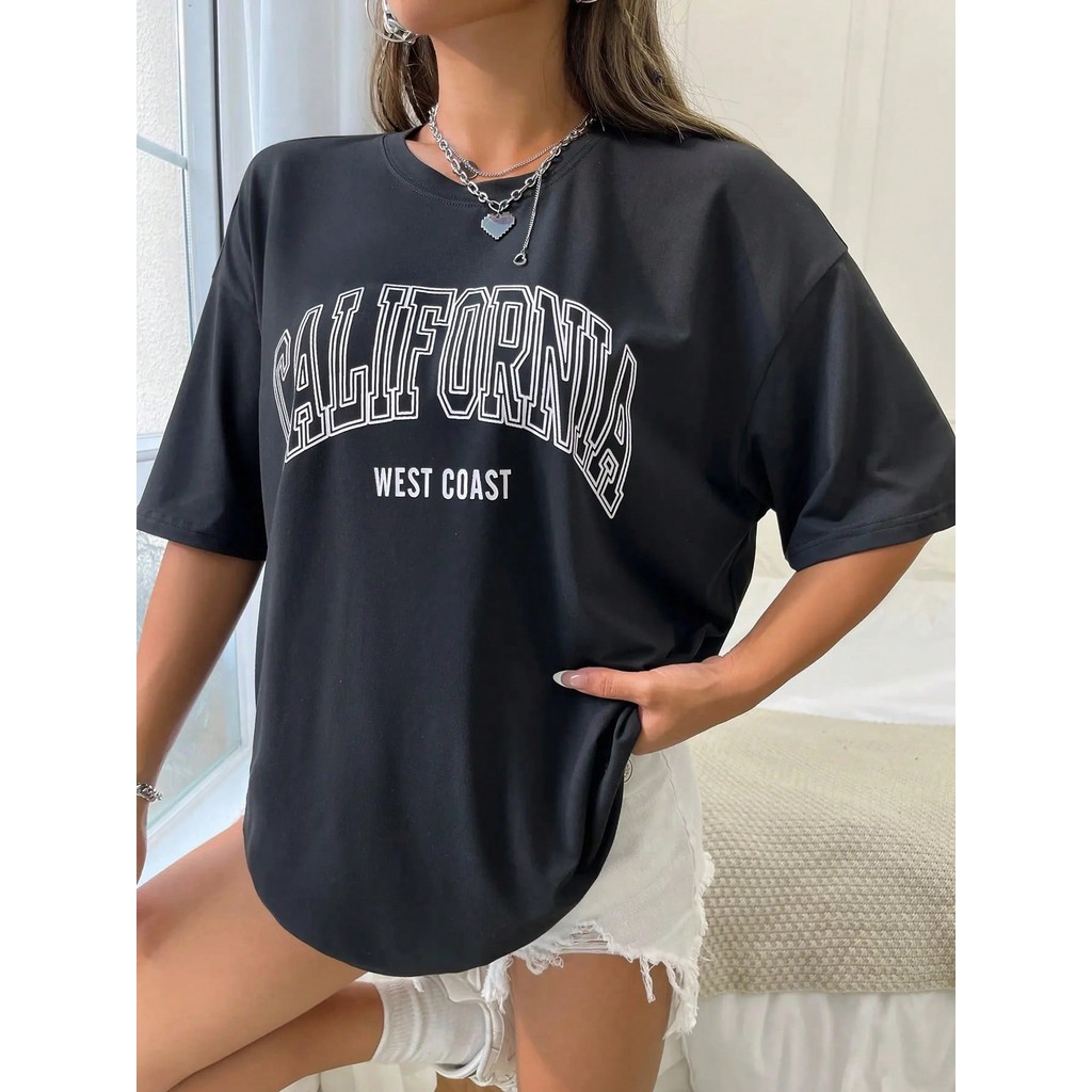 Camiseta Feminina Masculina Camisa T-shirt Estampada California Cidade Estilo Mulher Oversized Camisetão Premium Exclus.