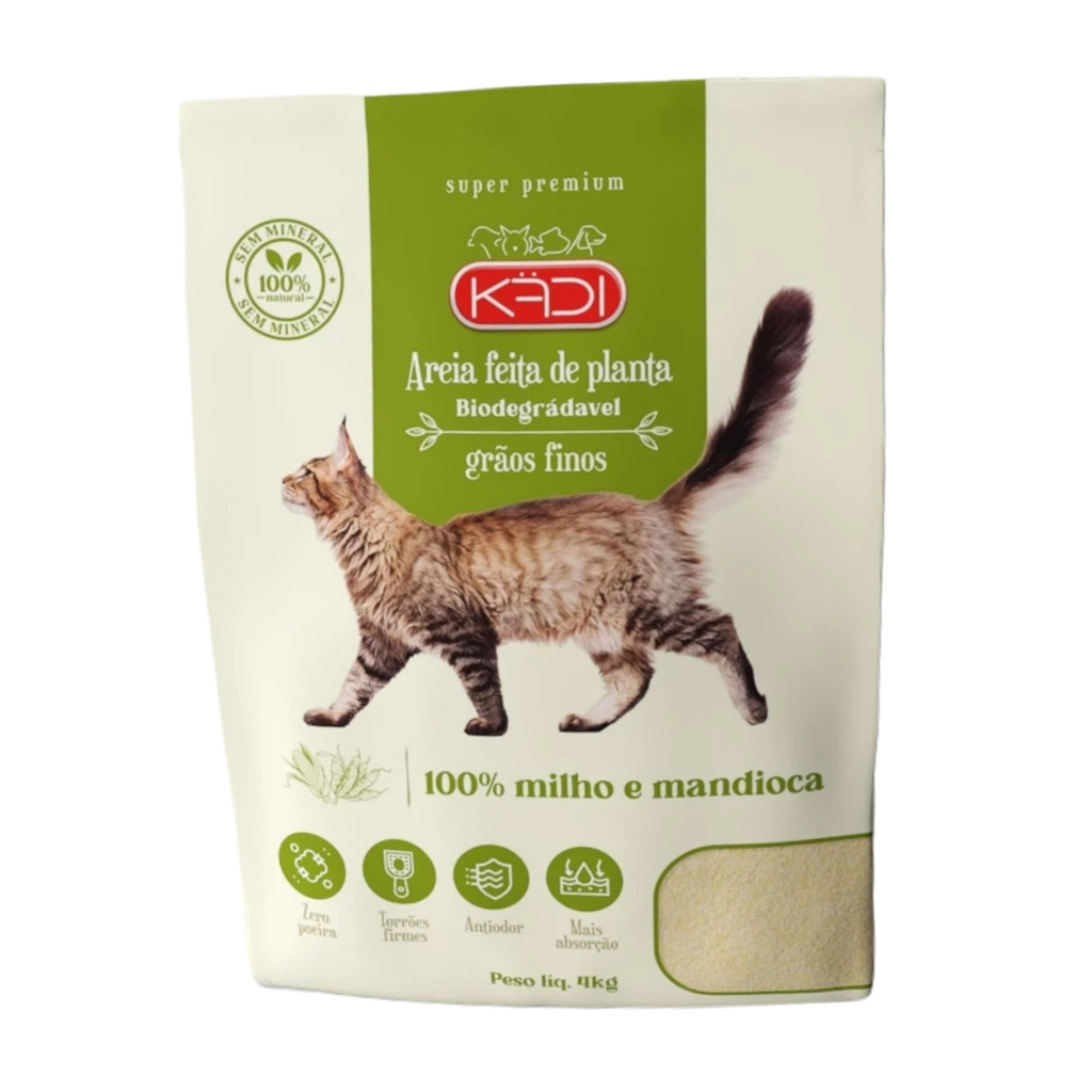 Areia Higiênica para Gatos Grãos Finos Kadi 4kg em Oferta na Shopee