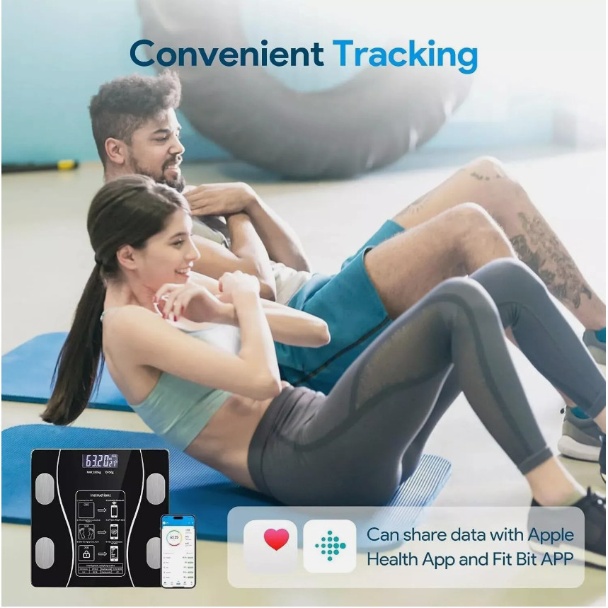 A bateria profissional Bluetooth 180Kg da impedância biológica do equilíbrio corporal inclui a cor preta branca USB reca