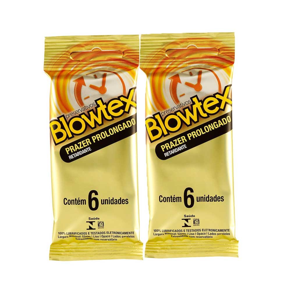 Kit 2 Preservativo Blowtex Prazer Prolongado 6 unidades - Health