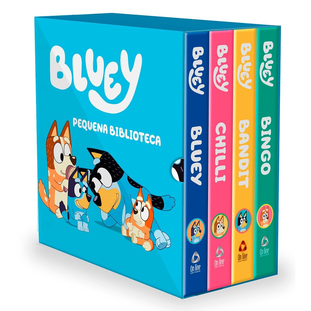 Bluey Pequena Biblioteca Bluey - Box com 4 livrinhos Capa dura
