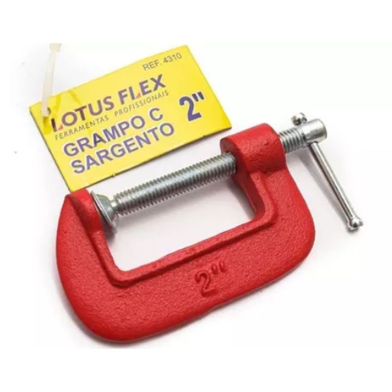 Grampo Sargento Tipo C 2 Polegadas Fixação Eficiente Lotus
