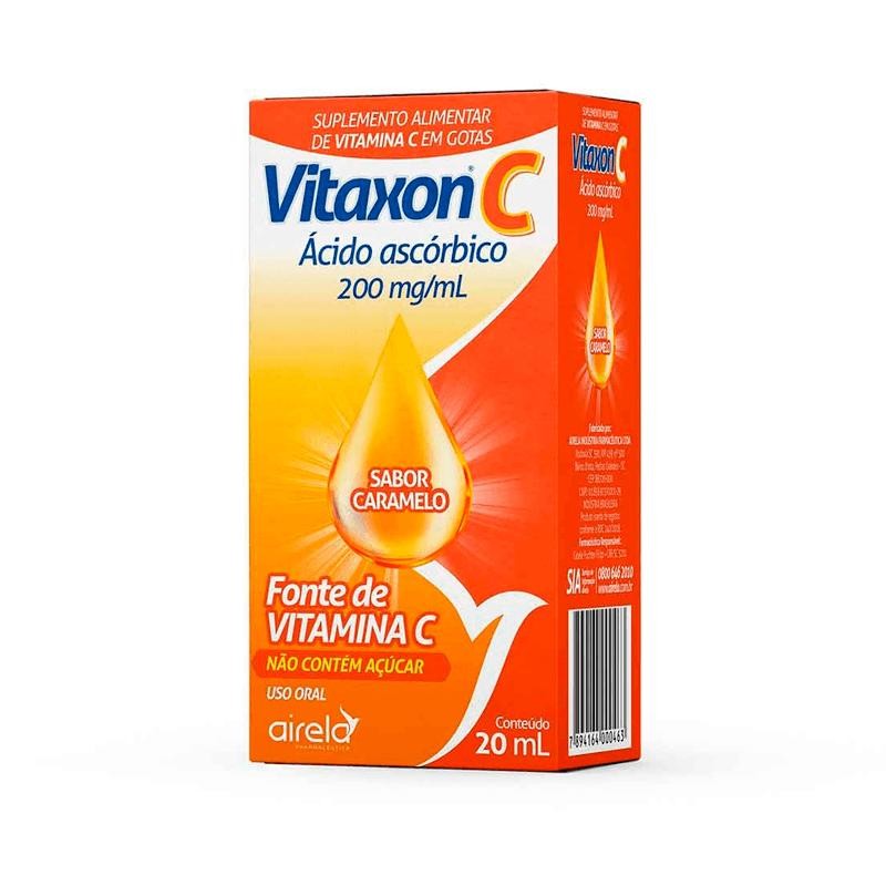 Suplemento Alimentar Vitaxon C 200mg/ml Sabor Caramelo 20ml em Oferta na Shopee