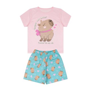 Pijama Infantil Menina Rosa - Alemara