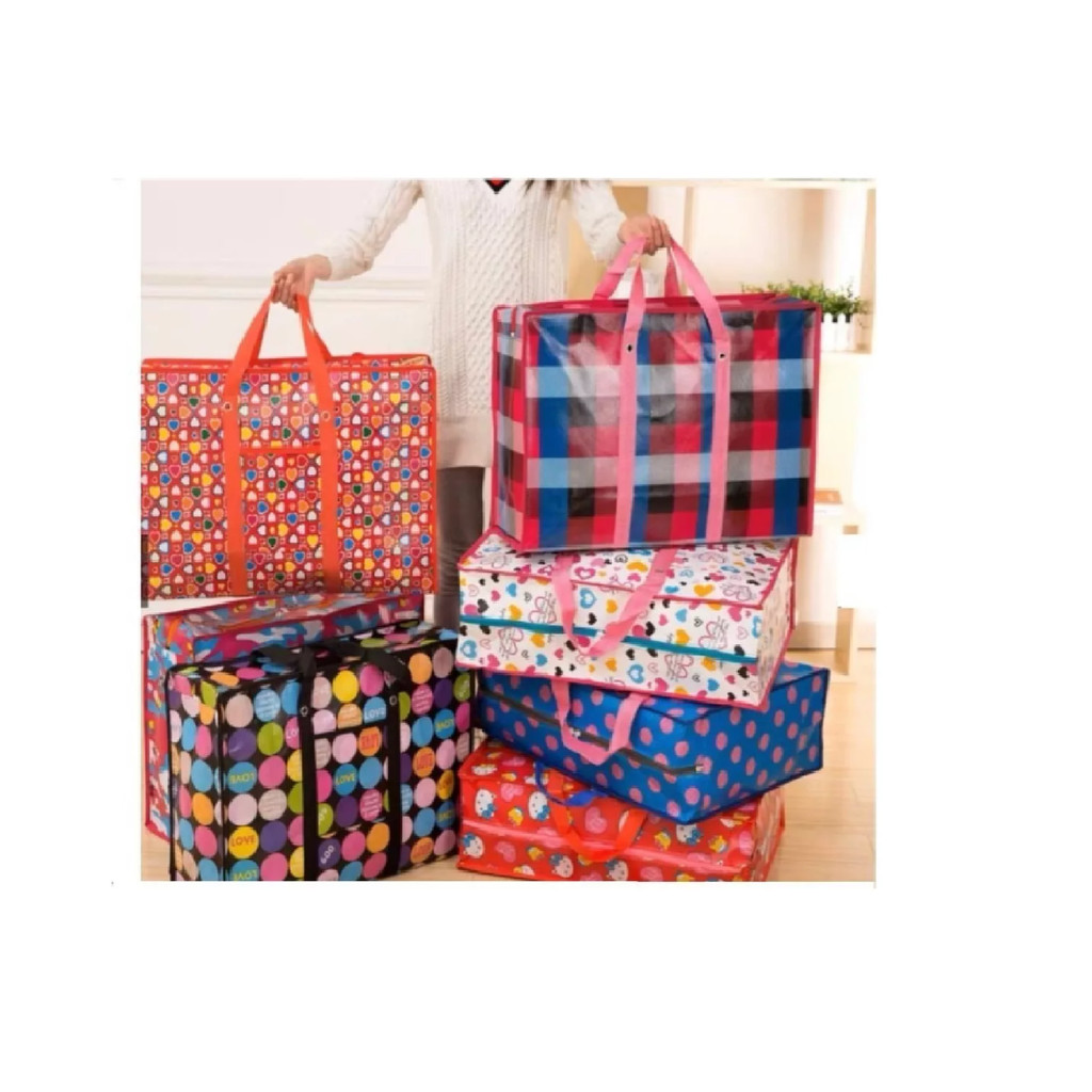 Kit Sacola 1/2/3/4 Bolsa C/ Zíper GG Sacoleiro Extra Grande Viagem Mudanças Transporte em Oferta na Shopee