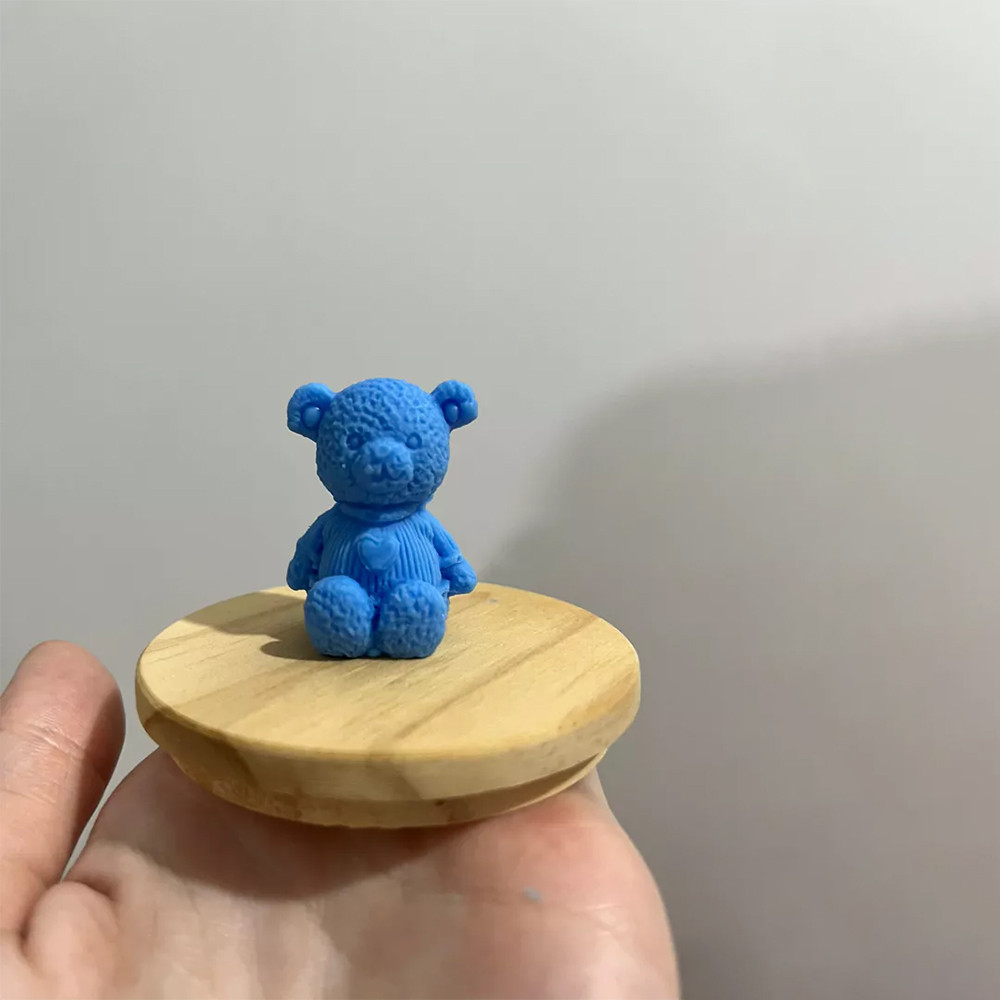 Forma de Silicone Ursinho Bichinho Coração Artesanato Velas Lembrancinhas Sabonetes Gesso Resina — imagem 2 de 2