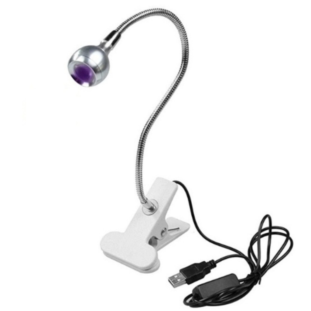 Mini Lâmpada Led USB De Mesa Com Clipe Flexível UV Para Unhas