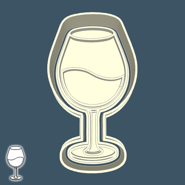 Cortador de Biscoito COMIDA E BEBIDAS - TAÇA DE VINHO