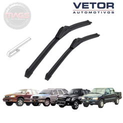 Par Palhetas Dianteiras Premium Blazer / S10 (1995 a 2011) Limpador Para-brisa Original Vetor