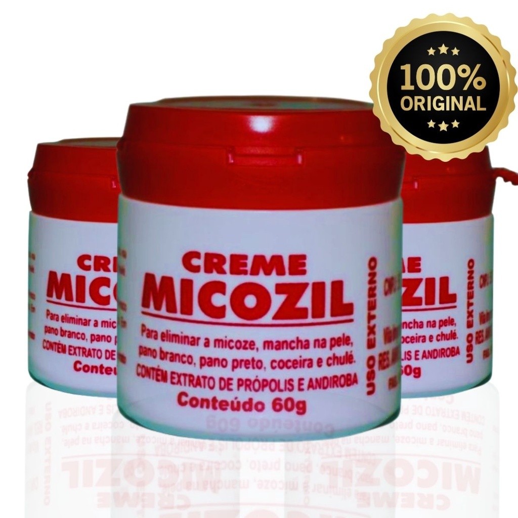 Kit 3 Potes Creme Micozil 50g Combate de Micose e Mancha-PROMOCAO