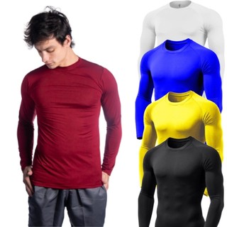 kit 3 Camisa Masculina Manga Comprida Blusa Manga Longa