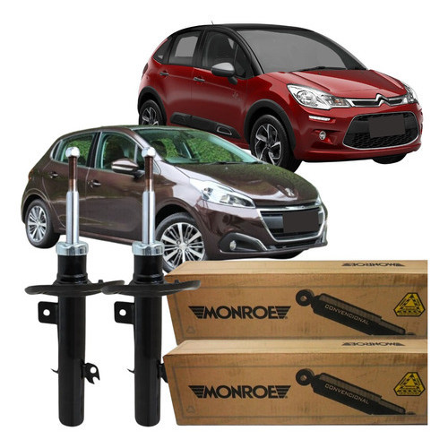 Par Amortecedor Dianteiro Monroe Citroen C3 208 em Oferta na Shopee