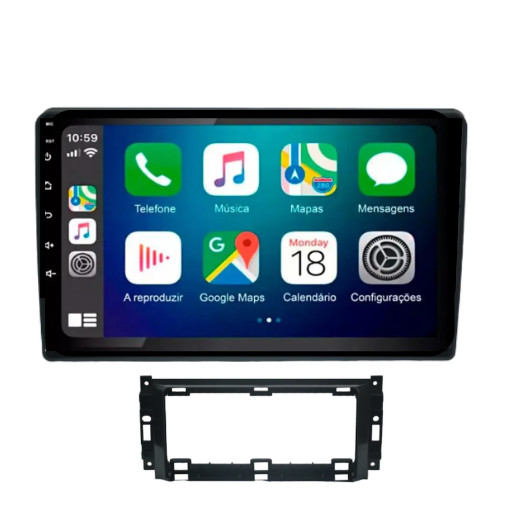 Central Multimidia para JEEP GRAND CHEROKEE com Kit (TELA ,CHICOTE e MOLDURA)
