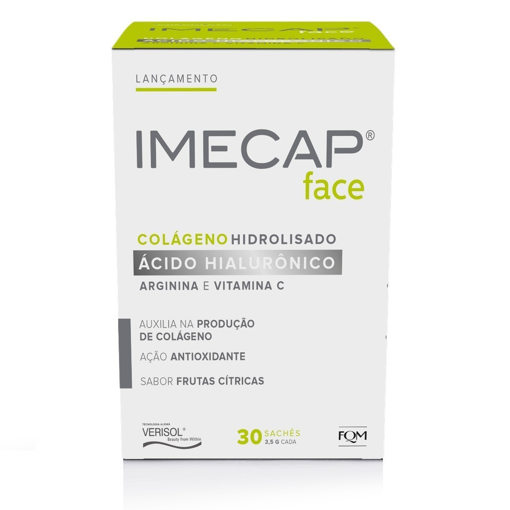 Imecap Face Colágeno Hidrolisado Ácido Hialurônico 30 Sachês 3,5g